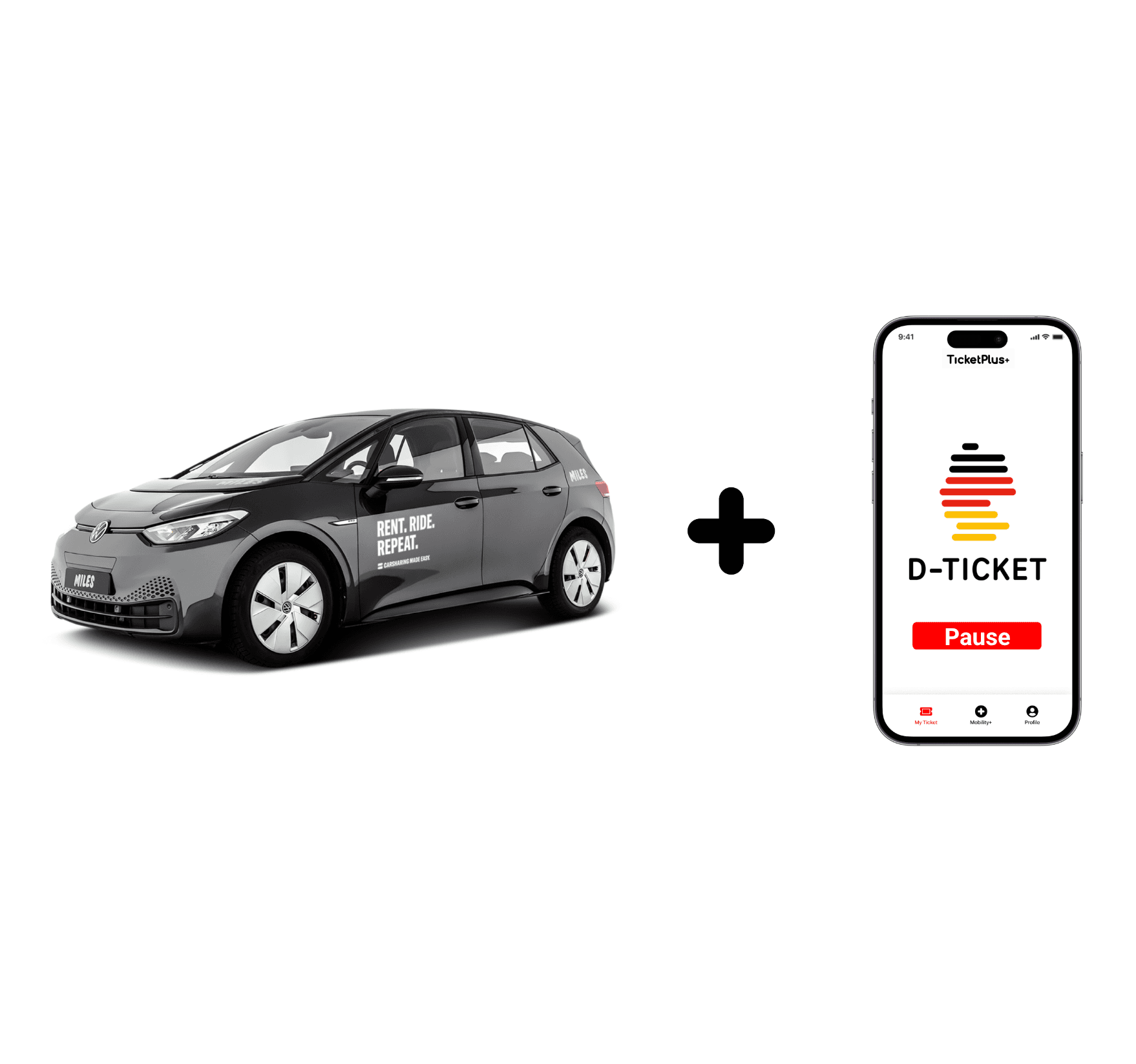 Car Sharing x Germany Ticket