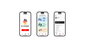 App Screens Sharing Services Voucher Code Pause Button Deutschland-Ticket TicketPlus+ ENG