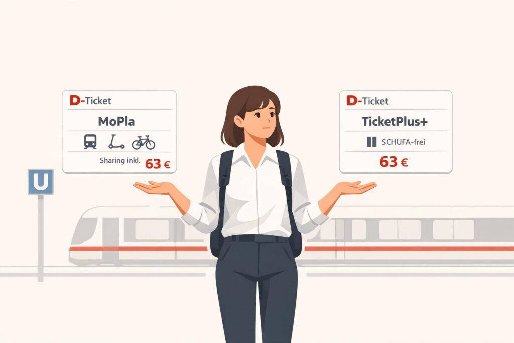 MoPla oder TicketPlus+? Der Vergleich zum neuen 63-Euro-Ticket