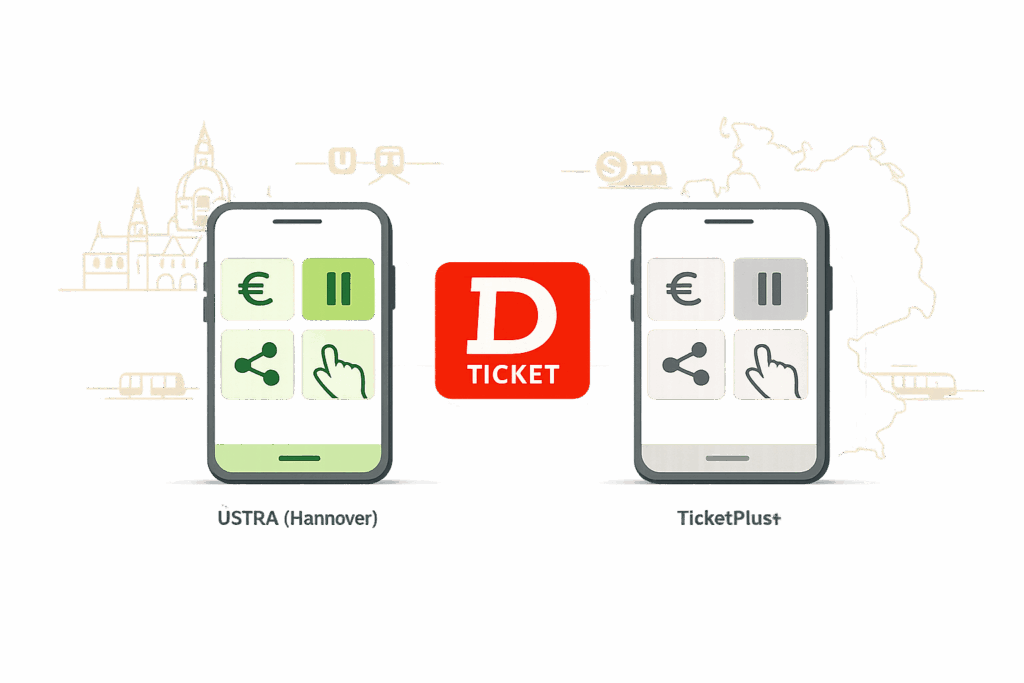 ÜSTRA (Hannover) vs. TicketPlus+: Welche D-Ticket App kann mehr?