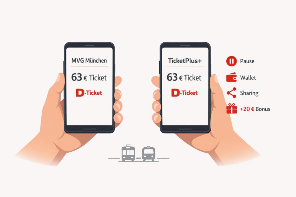 MVG München oder TicketPlus+? Wo du dein 63-Euro-Ticket kaufen solltest