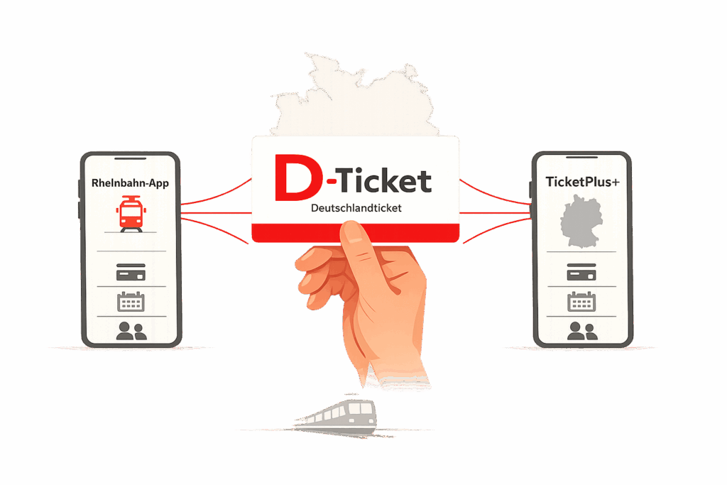 Rheinbahn App oder TicketPlus+? Vor- und Nachteile der D-Ticket Anbieter