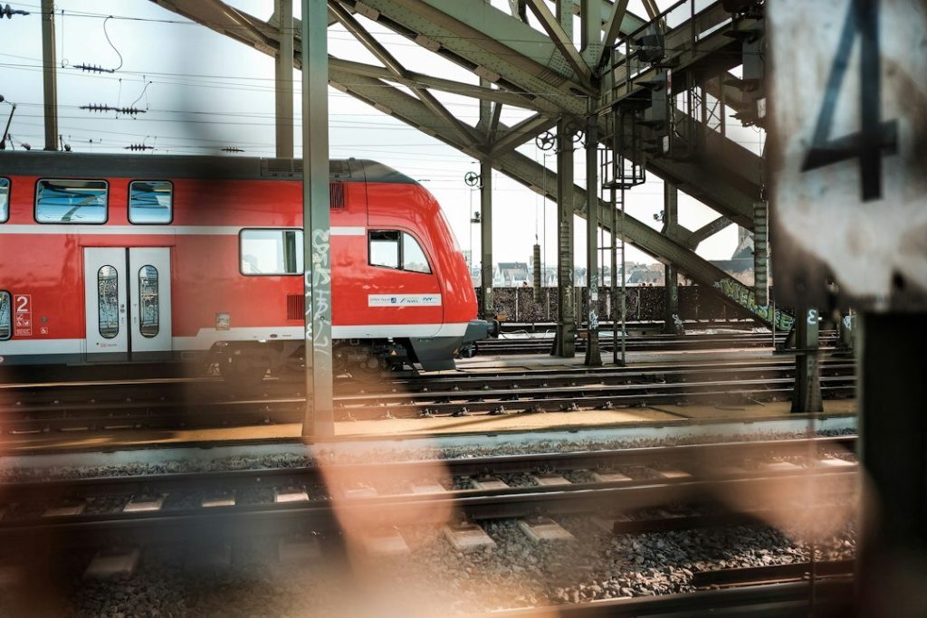 train red railroad industrial urban S-Bahn