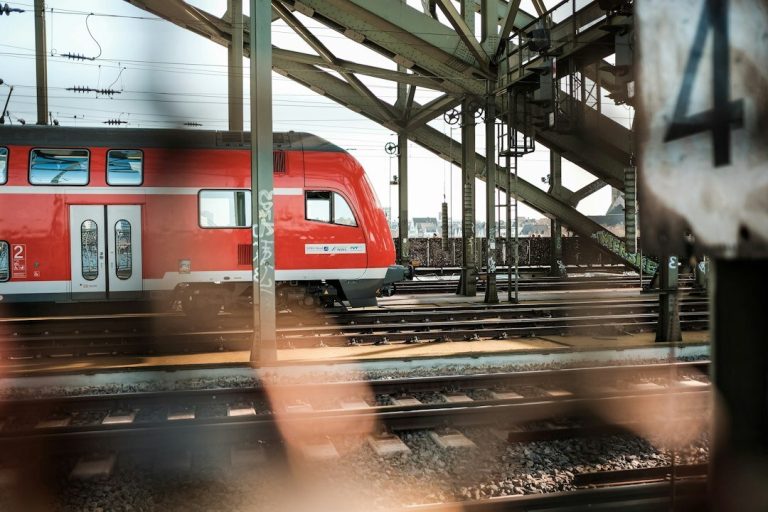 train red railroad industrial urban S-Bahn